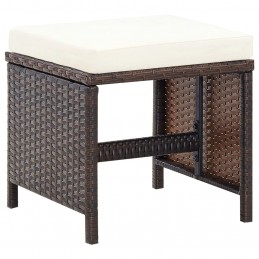 Acquista Set Sedie da Giardino e Poggiapiedi 4 pz in Polyrattan Marrone con riferimento GHV-316780 della ditta 