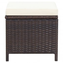 Acquista Set Sedie da Giardino e Poggiapiedi 4 pz in Polyrattan Marrone con riferimento GHV-316780 della ditta 
