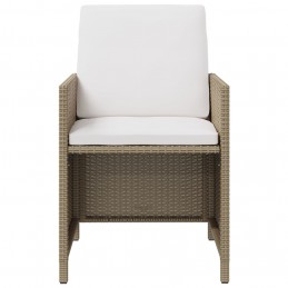 Acquista Sedie da Giardino con Cuscini 4 pz in Polyrattan Beige con riferimento GHV-316777 della ditta 