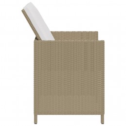 Acquista Sedie da Giardino con Cuscini 4 pz in Polyrattan Beige con riferimento GHV-316777 della ditta 