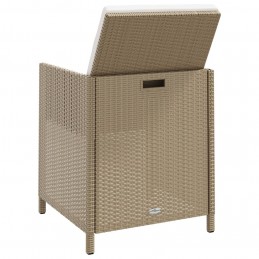 Acquista Sedie da Giardino con Cuscini 4 pz in Polyrattan Beige con riferimento GHV-316777 della ditta 