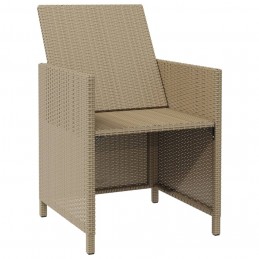 Acquista Sedie da Giardino con Cuscini 4 pz in Polyrattan Beige con riferimento GHV-316777 della ditta 