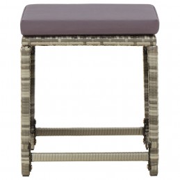 Acquista Sgabelli da Giardino 4 pz con Cuscini in Polyrattan Grigi con riferimento GHV-316873 della ditta 