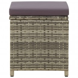 Acquista Sgabelli da Giardino 4 pz con Cuscini in Polyrattan Grigi con riferimento GHV-316873 della ditta 