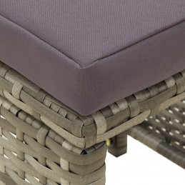 Acquista Sgabelli da Giardino 4 pz con Cuscini in Polyrattan Grigi con riferimento GHV-316873 della ditta 