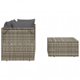 Acquista Set Divani da Giardino 3 pz con Cuscini in Polyrattan Grigio con riferimento GHV-318675 della ditta 