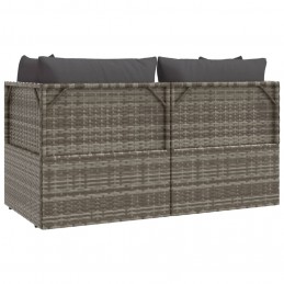 Acquista Set Divani da Giardino 3 pz con Cuscini in Polyrattan Grigio con riferimento GHV-318675 della ditta 