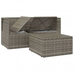 Acquista Set Divani da Giardino 3 pz con Cuscini in Polyrattan Grigio con riferimento GHV-318675 della ditta 