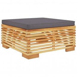 Acquista Poggiapiedi Giardino Cuscino Grigio Scuro Legno Massello Teak con riferimento GHV-319161 della ditta 
