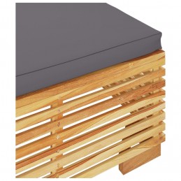 Acquista Poggiapiedi Giardino Cuscino Grigio Scuro Legno Massello Teak con riferimento GHV-319161 della ditta 