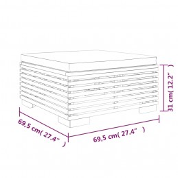 Acquista Poggiapiedi Giardino Cuscino Grigio Scuro Legno Massello Teak con riferimento GHV-319161 della ditta 