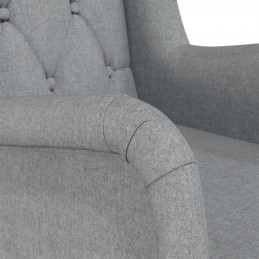 Acquista Poltrona Gambe a Dondolo Legno di Hevea Grigio Chiaro Tessuto con riferimento GHV-329405 della ditta 