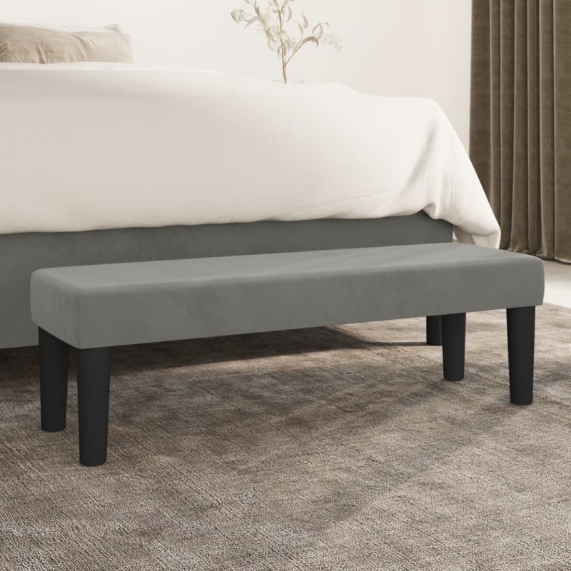 Acquista Panca Grigio Chiaro 100x30x30 cm in Velluto con riferimento GHV-346666 della ditta 