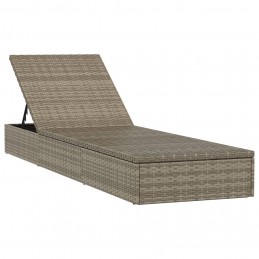 Acquista Lettino con Cuscino Grigio 201x55x62 cm in Polyrattan con riferimento GHV-319631 della ditta 