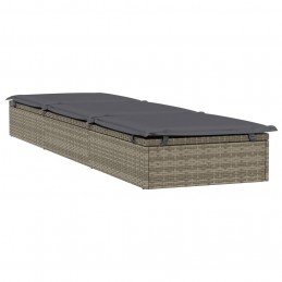 Acquista Lettino con Cuscino Grigio 201x55x62 cm in Polyrattan con riferimento GHV-319631 della ditta 