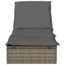 Acquista Lettino con Cuscino Grigio 201x55x62 cm in Polyrattan con riferimento GHV-319631 della ditta 