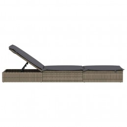 Acquista Lettino con Cuscino Grigio 201x55x62 cm in Polyrattan con riferimento GHV-319631 della ditta 