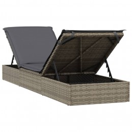 Acquista Lettino con Cuscino Grigio 201x55x62 cm in Polyrattan con riferimento GHV-319631 della ditta 