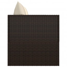 Acquista Lettino Prendisole da Esterno con Cuscini Marrone in Polyrattan con riferimento GHV-319563 della ditta 