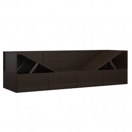 Acquista Lettino Prendisole da Esterno con Cuscini Marrone in Polyrattan con riferimento GHV-319563 della ditta 