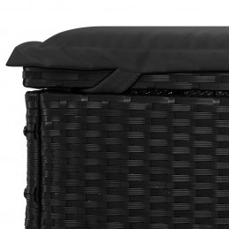 Acquista Lettino con Tetto Rotondo Nero 211x57x140 cm Polyrattan con riferimento GHV-319644 della ditta 