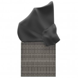 Acquista Lettino Prendisole Esterno Tetto e Cuscini Grigio Polyrattan con riferimento GHV-319568 della ditta 