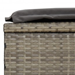 Acquista Lettino Prendisole 2 Persone con Cuscini Grigio in Polyrattan con riferimento GHV-319646 della ditta 
