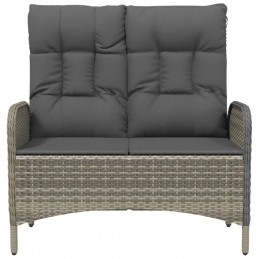 Acquista Panca Reclinabile da Giardino Cuscini 107 cm Polyrattan Grigia con riferimento GHV-319893 della ditta 