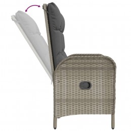 Acquista Panca Reclinabile da Giardino Cuscini 107 cm Polyrattan Grigia con riferimento GHV-319893 della ditta 