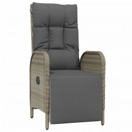 Acquista Sedie Reclinabili da Esterno con Cuscini 2 pz Polyrattan Grigie con riferimento GHV-319891 della ditta 