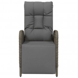 Acquista Sedie Reclinabili da Esterno con Cuscini 2 pz Polyrattan Grigie con riferimento GHV-319891 della ditta 