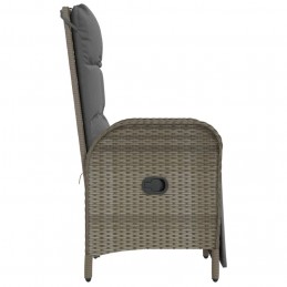 Acquista Sedie Reclinabili da Esterno con Cuscini 2 pz Polyrattan Grigie con riferimento GHV-319891 della ditta 