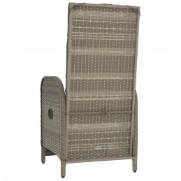 Acquista Sedie Reclinabili da Esterno con Cuscini 2 pz Polyrattan Grigie con riferimento GHV-319891 della ditta 
