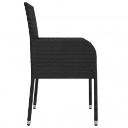 Acquista Sedie da Giardino con Cuscini 4 pz in Polyrattan Nere con riferimento GHV-319887 della ditta 