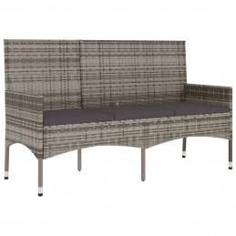 Acquista Panca da Giardino a 3 Posti con Cuscini in Polyrattan Grigio con riferimento GHV-319493 della ditta 
