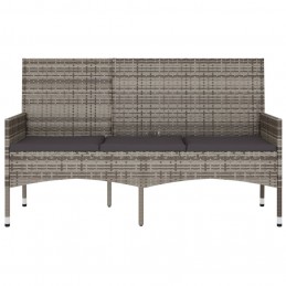 Acquista Panca da Giardino a 3 Posti con Cuscini in Polyrattan Grigio con riferimento GHV-319493 della ditta 