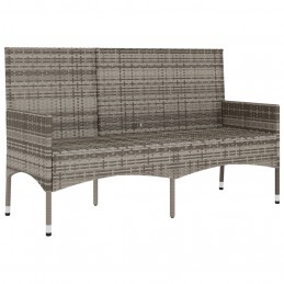 Acquista Panca da Giardino a 3 Posti con Cuscini in Polyrattan Grigio con riferimento GHV-319493 della ditta 