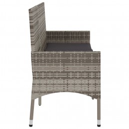 Acquista Panca da Giardino a 3 Posti con Cuscini in Polyrattan Grigio con riferimento GHV-319493 della ditta 