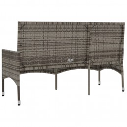 Acquista Panca da Giardino a 3 Posti con Cuscini in Polyrattan Grigio con riferimento GHV-319493 della ditta 
