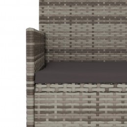 Acquista Panca da Giardino a 3 Posti con Cuscini in Polyrattan Grigio con riferimento GHV-319493 della ditta 