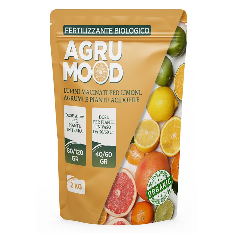 Acquista AGRUMOOD LUPINI MACINATI PER AGRUMI 2 kg per limoni in vaso e in terra e piante acidofile con riferimento GH024 della ditta GARDENHOME