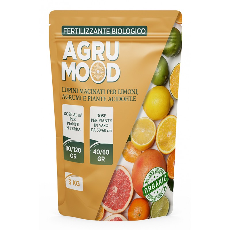 Acquista AGRUMOOD LUPINI MACINATI PER AGRUMI 3 kg per limoni in vaso e in terra e piante acidofile con riferimento GH025 della ditta GARDENHOME