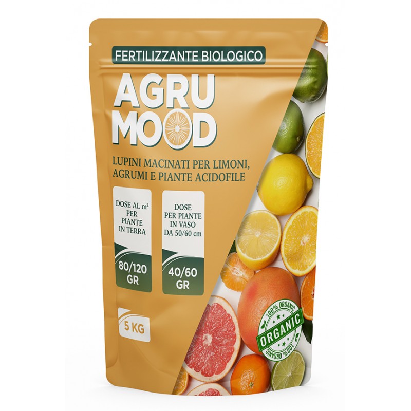 Acquista AGRUMOOD LUPINI MACINATI PER AGRUMI 5 kg per limoni in vaso e in terra e piante acidofile con riferimento GH026 della ditta GARDENHOME