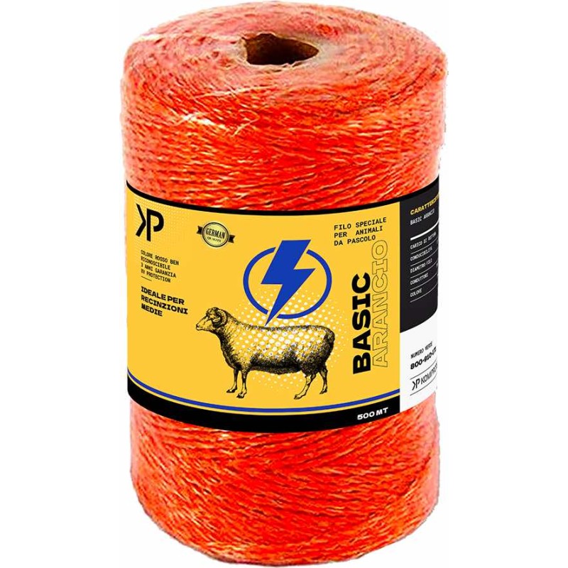 Acquista Filo 250MT Per Recinti Elettrici Arancio basic con riferimento K929 della ditta KOMIPROTECT