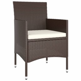 Acquista Set Bistrot Giardino 5 pz Polyrattan e Vetro Temperato Marrone con riferimento GHV-3058391 della ditta 