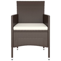 Acquista Set Bistrot Giardino 5 pz Polyrattan e Vetro Temperato Marrone con riferimento GHV-3058391 della ditta 