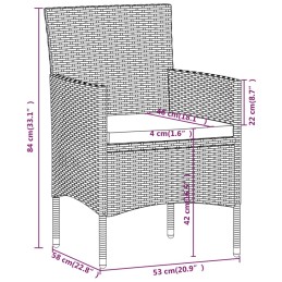 Acquista Set Mobili da Pranzo per Giardino 5 pz Polyrattan e Acacia Nero con riferimento GHV-3058332 della ditta 