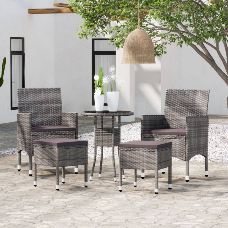 Acquista Set Divani da Giardino 5 pz in Polyrattan Grigio con riferimento GHV-3058469 della ditta 