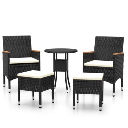 Acquista Set Divani da Giardino 5 pz in Polyrattan Nero con riferimento GHV-3058474 della ditta 