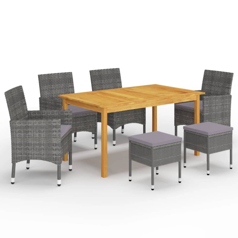 Acquista Set Mobili da Pranzo per Giardino 7 pz Grigio con riferimento GHV-3067778 della ditta 